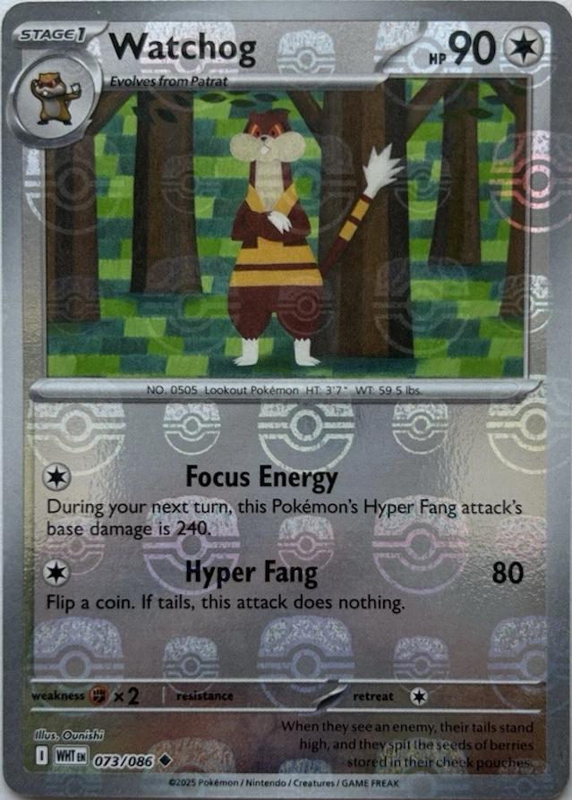 White Flare Watchog [Master-Ball] Pokémon card